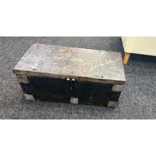 116 - Vintage wooden tool box, 24 inches wide 10 inches tall