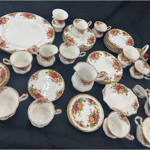 470 - Selection of Royal Albert Old Country rose part dinner and tea service includes cups, plates etc