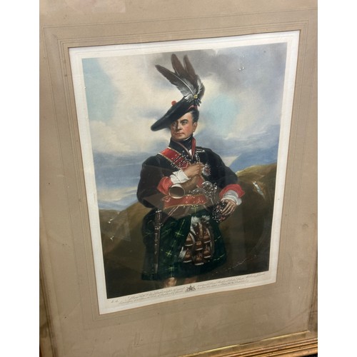 127 - Framed George Gordon 5th duke of Gordon scottish print, Herbert sedcole, measures approximately 23 i... 