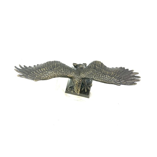 336 - Brass eagle figure, 8 inches tall 13 inches wide