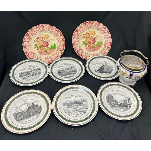 6 - Selection of miscellaneous includes Royal doulton plates, biscuit jar etc