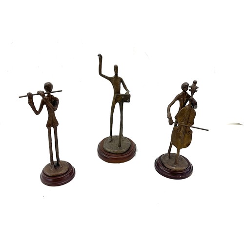 327 - 3 Art deco style Orchestra figures tallest measures 9 inches