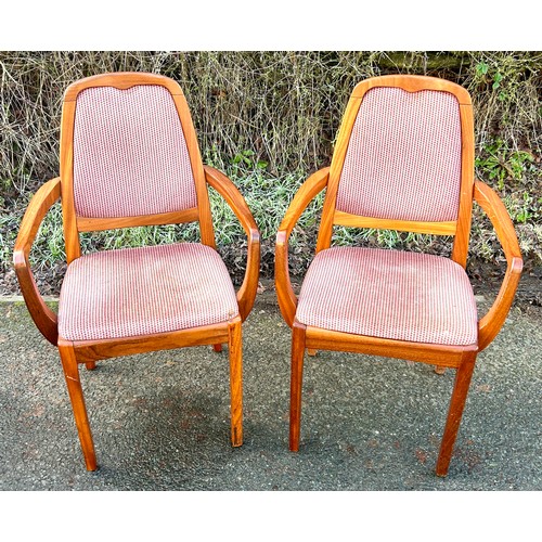 339 - Pair Nathan teak carver chairs