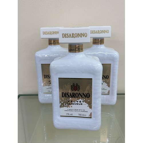 500 - 3 bottles of new and sealed Disaronno Velvet - Italian Cream Liqueur, Bottle of 700ml 17% ABV