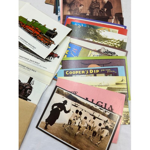 90 - Selection of vintage postcards and cigarette cards along with vintage Bennetts movie films