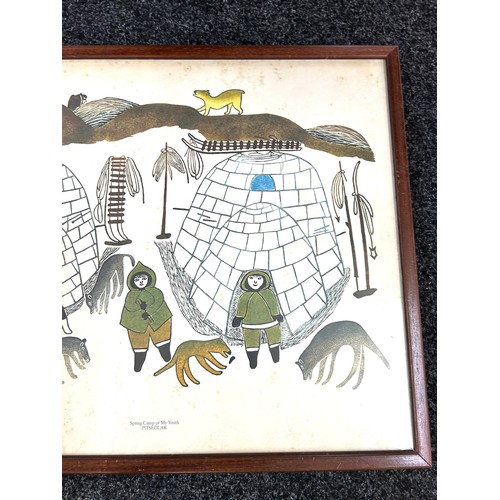 8 - Vintage West Baffin Eskimo Co-operative Ltd lithograph measures approx 21 inches tall by 25 inches w... 
