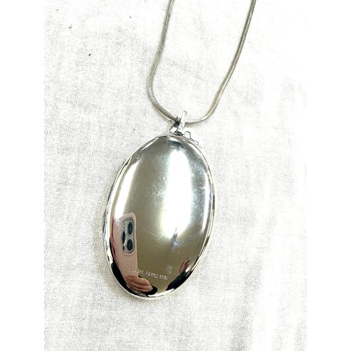 408 - Sterling hallmarked locket and chain