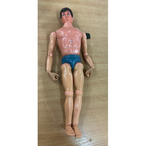 467 - Vintage action man 1975 with moving eyes and talking- head needs reattaching