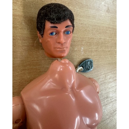 467 - Vintage action man 1975 with moving eyes and talking- head needs reattaching