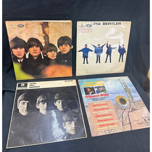 56 - Two Beatles LPS and a compilation album and one album cover
