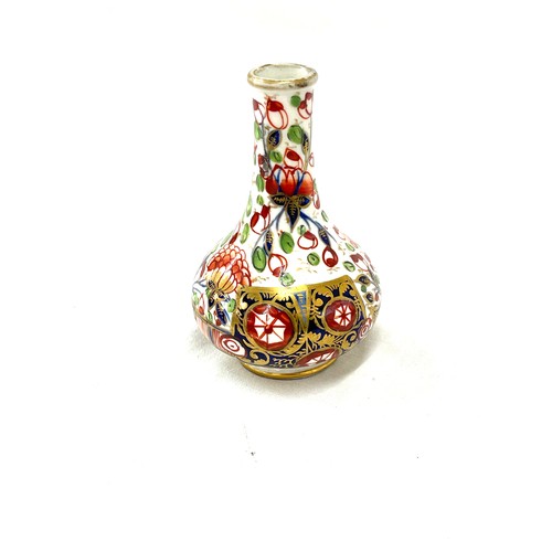 342 - Early Royal Crown Derby Miniature rose Vase, height 4 inches