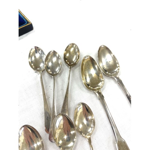 320 - Selection of assorted antique georgian tea spoons total weight 280 grams