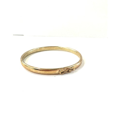 397 - Hallmarked 9ct gold ladies bangle, approximate weight 5.15g