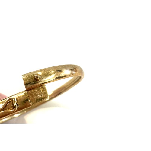 397 - Hallmarked 9ct gold ladies bangle, approximate weight 5.15g