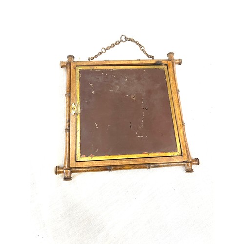 326 - Circa 1800, Chinoiserie Bamboo framed tri folding oriental opening triple dressing table mirror