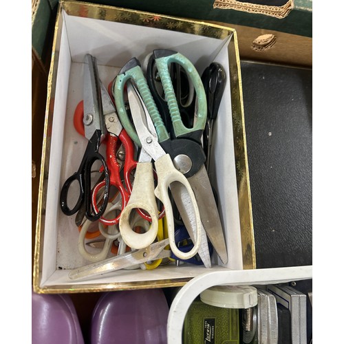 317 - Selection of miscellaneous includes glasses, tape measures, scissors etc