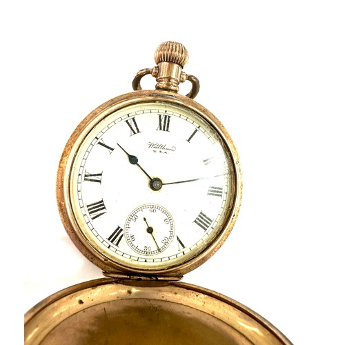 491 - Walham rolled gold full hunter pocket watch