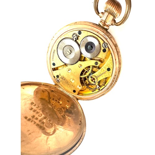 491 - Walham rolled gold full hunter pocket watch