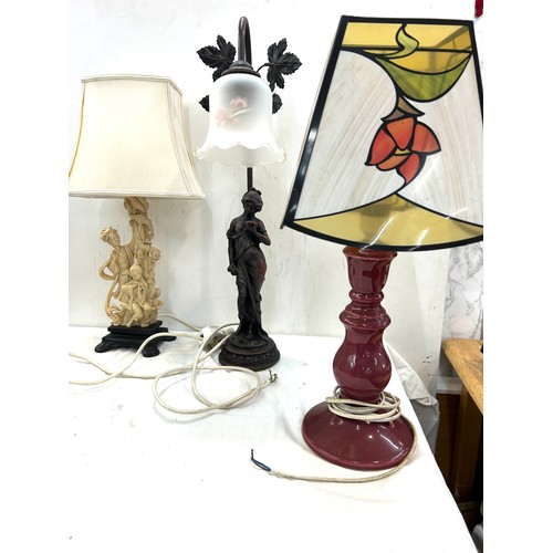 304 - Selection of assorted table lamps, untested