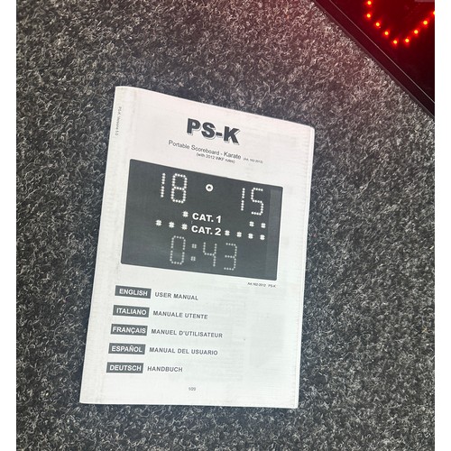 316 - PS-K Portable Scoreboard- Karate model No Art.162-2012 PS-K with flight case - in working order