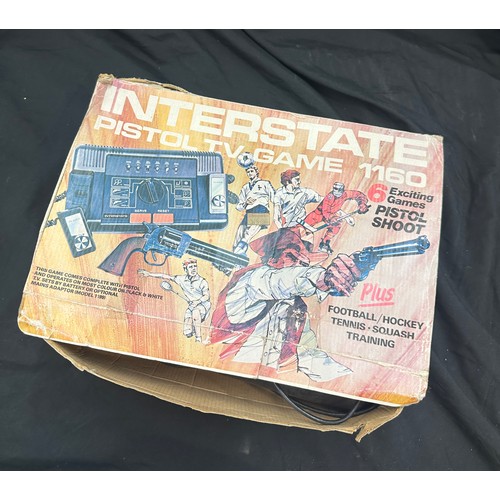 112 - Vintage boxed Interstate pistol TV game, 1160, untested