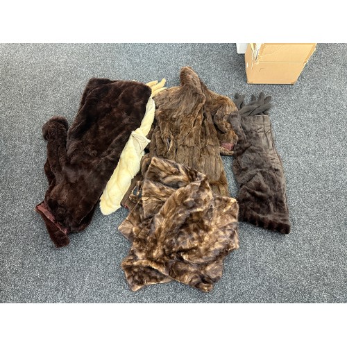 313 - Large selection of vintage furs