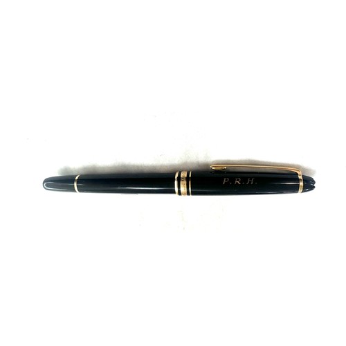 498 - Mont Blanc 14k nib fountain pen, 4810, engraving to lid