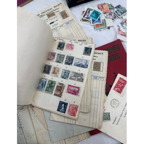 37 - Selection of vintage and later stamps and empty stamp albums