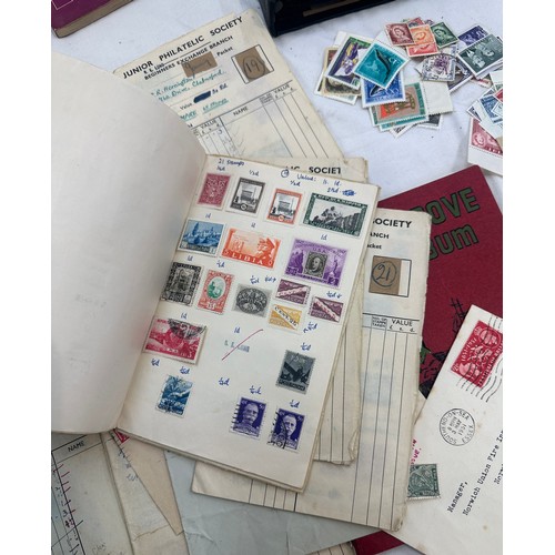 37 - Selection of vintage and later stamps and empty stamp albums