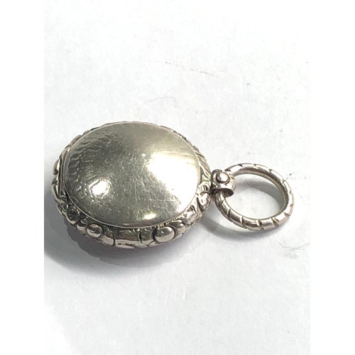 553 - Antique georgian silver locket pendant Birmingham silver hallmarks