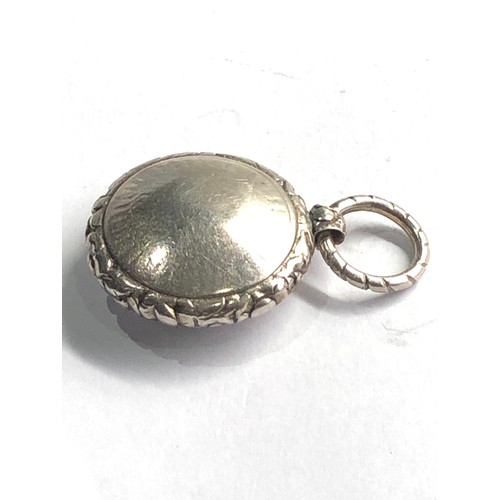 553 - Antique georgian silver locket pendant Birmingham silver hallmarks