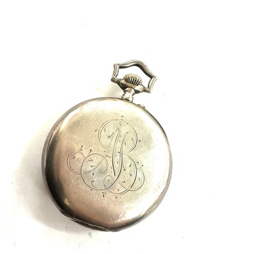 481 - Silver continental pocket watch, hallmarked 0.800, untested