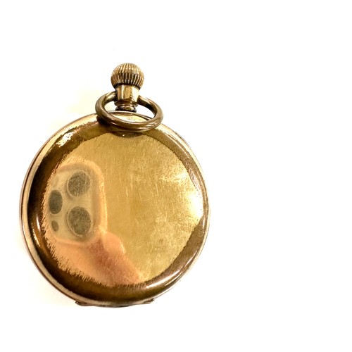 488 - Waltham gold plated open face pocket watch, untested