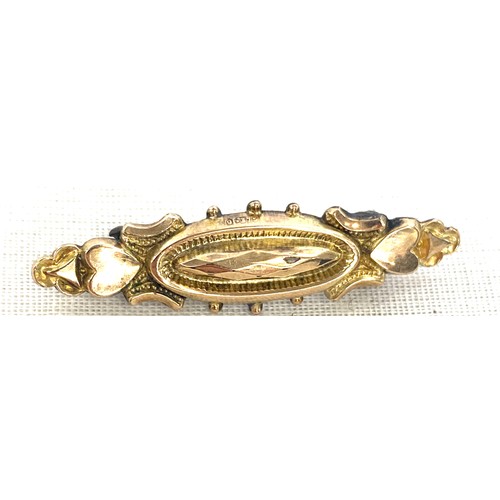 603 - 9ct Gold brooch weighs approx 1.6g