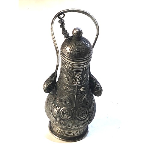 454 - Selection of 5 antique Chinese silver items includes oil bottles etc please see images for details l... 