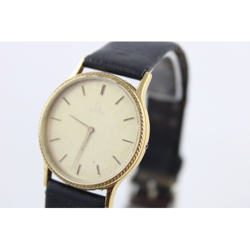 470 - Vintage gents Omega De Ville gold tone wristwatch quartz