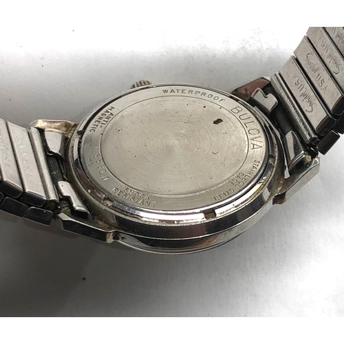 473 - Vintage Gents Bulova wristwatch  Automatic  working but no warranty given  w/ 30 Jewels, Expanding M... 