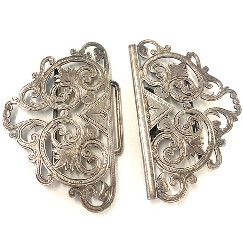 455 - Antique silver nurses buckle