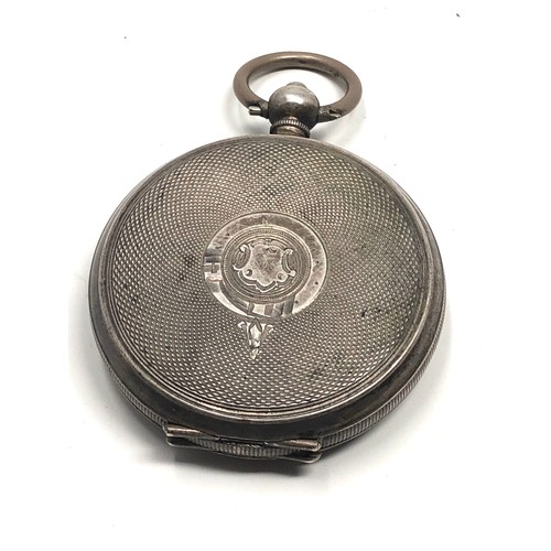 479 - Antique silver open faced pocket watch the watch is not ticking no warranty given