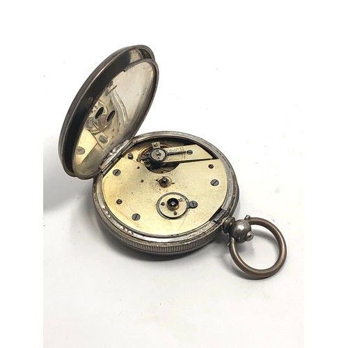 479 - Antique silver open faced pocket watch the watch is not ticking no warranty given