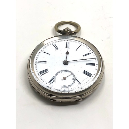 487 - Antique silver open faced pocket watch the watch is not ticking no warranty given