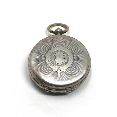 487 - Antique silver open faced pocket watch the watch is not ticking no warranty given