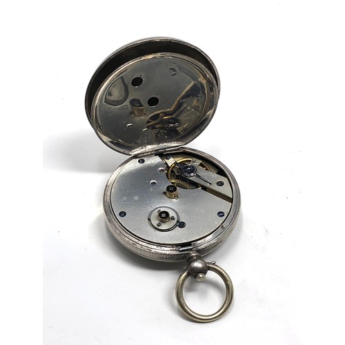 487 - Antique silver open faced pocket watch the watch is not ticking no warranty given