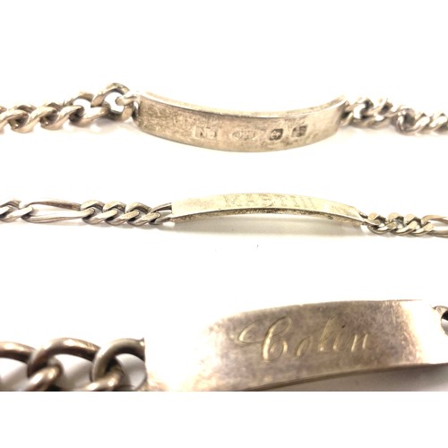 538 - Selection of hallmarked silver bracelets and necklaces, total silver is approximately 99g, also incl... 