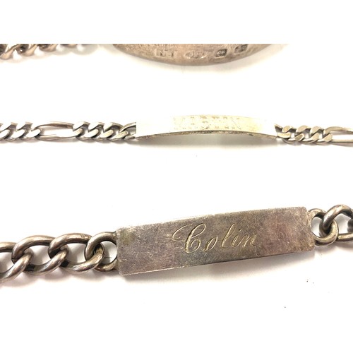 538 - Selection of hallmarked silver bracelets and necklaces, total silver is approximately 99g, also incl... 