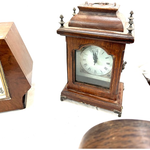 123 - Selection of 4 mantle clocks, spares or repairs