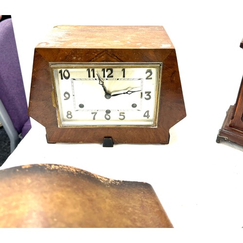 123 - Selection of 4 mantle clocks, spares or repairs