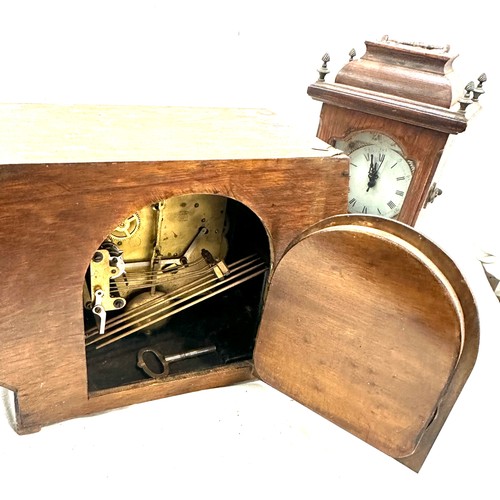 123 - Selection of 4 mantle clocks, spares or repairs