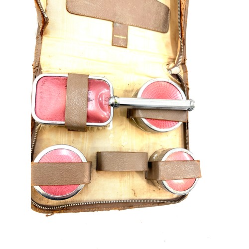 613 - Vintage cased travel set