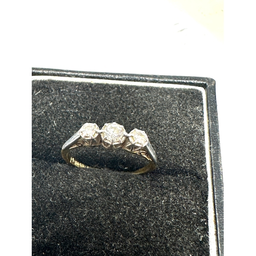 72 - 18ct gold diamond ring weight 2.1g